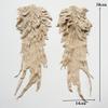 Embroidery AppliqueBridal Lace2PCS/Set Embroidery Angel Wing Applique Sewing Flower Collar Patch for Wedding Party Gown Bridal Dress Clothes DIY Crafts (Color : Black) view 3