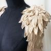 Embroidery AppliqueBridal Lace2PCS/Set Embroidery Angel Wing Applique Sewing Flower Collar Patch for Wedding Party Gown Bridal Dress Clothes DIY Crafts (Color : Black) view 4