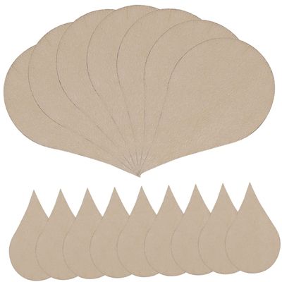 Hohopeti 200pcs Water Drop Shaped DIY Wood Slices Embellishments for Craft Decorations