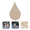 Hohopeti 200pcs Water Drop Shaped DIY Wood Slices Embellishments for Craft Decorations view 2