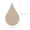 Hohopeti 200pcs Water Drop Shaped DIY Wood Slices Embellishments for Craft Decorations view 3