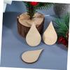 Hohopeti 200pcs Water Drop Shaped DIY Wood Slices Embellishments for Craft Decorations view 4