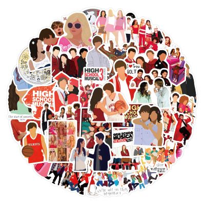 55pcs High School Musical Sticker Pack - Youth Love Movie Stickers for Students, Adults, Laptops, Hydro Flasks, Luggage, Party Favors (HSM)