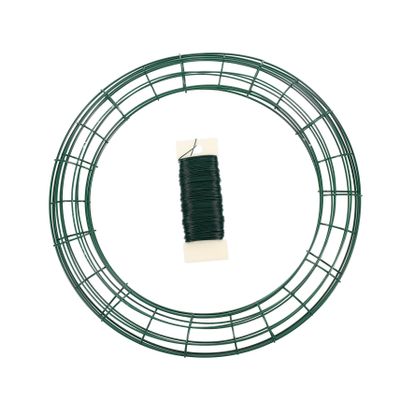 3pcs Green Metal Wire Wreath for Craft Floral Projects Sturdy Frame for Floral Decor for Holiday Decorations Events with Style