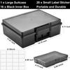 Haundry Photo Storage Box with 16 Inner 4" x 6" Photo Case, Portable Storage Organizer with Handle Craft Keeper for Picture, Stickers, Stamps, Screws, Hair Clips, Black view 2