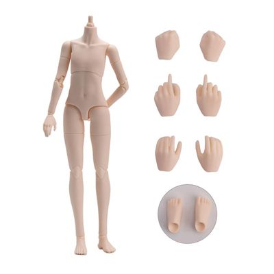 XiDonDon 21cm PVC Doll Body Piccodo P20 Movable Joint Body for OB24, GSC, BJD Doll Head Accessories Replacement Hand Toys (White Skin)