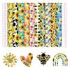 HTVSTD Sunflower Permanent Vinyl - 10 Sheets 12"x10" Floral Patterned Permanent Adhesive Vinyl for Mugs Decors Self Adhesive Stickers view 1