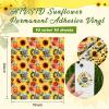 HTVSTD Sunflower Permanent Vinyl - 10 Sheets 12"x10" Floral Patterned Permanent Adhesive Vinyl for Mugs Decors Self Adhesive Stickers view 2