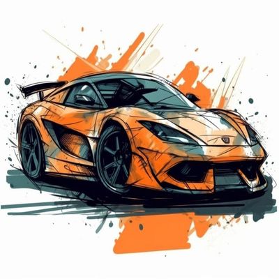 NineTribe Basics Watercolor Sports Car Cross Stitch Kits for Beginners Stamped Cross-Stitch Supplies Needlework DIY 11CT 3 Strands Cotton Thread Printed DIY Needlepoint Kits 4050cm (sm147)
