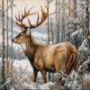 NineTribe Basics Deer Cross Stitch Kits for Beginners Stamped Cross-Stitch Supplies Needlework DIY 11CT 3 Strands Cotton Thread Printed DIY Needlepoint Kits 5040cm (sm42), As described, FIF-CUCROSS 325A42 view 1