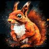 Watercolor Squirrel Cross Stitch Kits for Beginners Stamped Cross-Stitch Supplies Needlework DIY 11CT 3 Strands Cotton Thread Printed DIY Needlepoint Kits 4050cm (sm150) view 1
