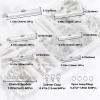 EuTengHao Silver Slider Clasp Kit for Beading, Tube Slide Cord Ends with Lobster Clasp, Chain Extender, Jewelry Findings for Beading Necklace Bracelet Making (6 Sizes, Bright Silver, 540Pcs) view 2