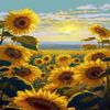 Parbamll Diamond Painting 5D Sunflower Diamond Painting Kits Full Diamond DIY Diamond Art Flower Sea Rhinestone Craft Digital Painting Cross Stitch Home Wall Decor 20x20inch view 1