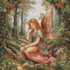 NineTribe Basics Angel Girl Cross Stitch Kits for Beginners Stamped Cross-Stitch Supplies Needlework DIY 11CT 3 Strands Cotton Thread Printed DIY Needlepoint Kits 5050cm (sm33), FIF-CUCROSS 325A33 view 1