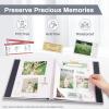 13.2x12.8 Large Photo Album Self Adhesive Page for 4x6 5x7 8x10 Photos Scrapbook Magnetic Photo Albums DIY Memory Picture Book with Sticky Pages for Family Baby Wedding Grey 60 Pages view 3