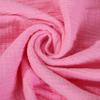 100% Cotton Double Gauze Muslin Fabric By the Yard, Crinkle Fabric, Swaddle Fabric, Cheesecloth Fabric, Choose from 40 Colors (Bubblegum Pink) view 1