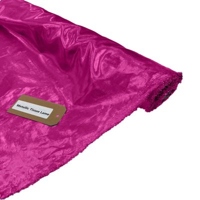 Backdrop King Inc, Metallic Shiny Light Weight Tissue Lame Fabric/Sewing Craft Wedding Party Draping Supplies/Banners (Fuchsia, 9 Yards)