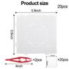 LOSYHU 20 PCS Large Fuse Beads Pegboards Square Plastic Bead Board 5mm Clear Fuse Melty Beads Boards with 20 Ironing Paper and 2 Tweezers for DIY Craft view 2