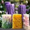 Rose Ball Candle Round Flower Peony Resin Mold - Resin Casting Silicone Molds for Home Decor & Candle Making Wave Spiral Mold view 3