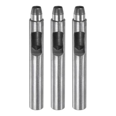 HARFINGTON 3pcs Leather Hole Punch 8mm Straight Round Punch Grommet Snap Rivet Setter for Leather Craft Clothing Handbag Fabric Curtain