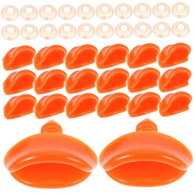 50Pcs Resin Mouth Kit for Kids DIY Crafts with Gasket 0.94X0.59X0.19In Mouth Replacement for Handmade Duck Toys and Doll Making Supplies