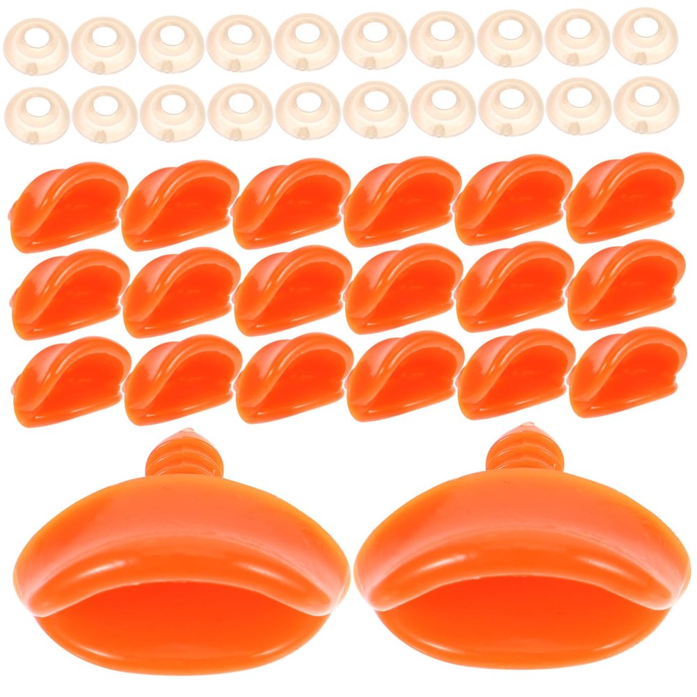 50Pcs Resin Mouth Kit for Kids DIY Crafts with Gasket 0.94X0.59X0.19In Mouth Replacement for Handmade Duck Toys and Doll Making Supplies