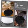 PLAFOPE 2pcs Plastic Turntable Base for Pottery and Clay Sculpting Portable Rotating Plate for Ceramics Model-Making and Floral Arranging view 2
