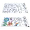 Adventure Awaits! 10 ft Adhesive Coloring Book Paper Roll Set | 2 Pack: Animals Design Roll & Flowers Design Roll | Perforated in 20 Inch Sections view 1