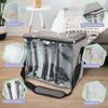BambooMN JubileeYarn Oxford Fabric Yarn Storage Tote Bag - Grey - 1 Bag view 4