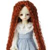 TTYAO REII BJD Wig 6-7 Inch 1/6 Ball Jointed Doll Wig Long Curly SD Dolls Hair Imitation Mohair Doll Accessories (Wine Red) view 1