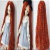 TTYAO REII BJD Wig 6-7 Inch 1/6 Ball Jointed Doll Wig Long Curly SD Dolls Hair Imitation Mohair Doll Accessories (Wine Red) view 2