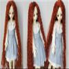TTYAO REII BJD Wig 6-7 Inch 1/6 Ball Jointed Doll Wig Long Curly SD Dolls Hair Imitation Mohair Doll Accessories (Wine Red) view 3