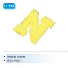 MECCANIXITY 3Pcs Chenille Letters Patches Large Size 3.15"x2.76" Iron-on Letters N Golden Glitter Embroidered Patches for Clothing, Shoe, Hats, Backpacks (Yellow) view 3