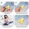 MECCANIXITY 3Pcs Chenille Letters Patches Large Size 3.15"x2.76" Iron-on Letters N Golden Glitter Embroidered Patches for Clothing, Shoe, Hats, Backpacks (Yellow) view 4