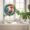 DIY Acrylic Diamond Art Painting Wreath Kits Special Shape Rhinestone Diamond Art Window Pendants Hanging Home Garden Wall Kits Double-Sided Pattern (Single Side Point Drill) -#02-Rooster view 4