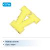 MECCANIXITY 3Pcs Chenille Letters Patches Large Size 3.15"x2.95" Iron-on Letters V Golden Glitter Embroidered Patches for Clothing, Shoes, Hats, Backpacks, (Yellow) view 3
