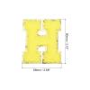 MECCANIXITY 3Pcs Chenille Letters Patches Large Size 3.15"x2.68" Iron-on Letters H Golden Glitter Embroidered Patches for Clothing, Shoes, Hats, Backpacks (Yellow) view 2