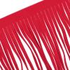 uxcell 1 Yard 10 Inch Faux Suede PU Leather Fringe Trim Double Side Leather Sewing Tassel Fringe for DIY Sewing Dress Crafts Skirt Decoration, Bright Red view 3