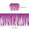 uxcell 1 Yard 4 Inch Faux Suede PU Leather Fringe Trim Double Side Leather Sewing Tassel Fringes for DIY Sewing Dress Crafts Skirt Decoration, Purple view 2