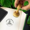 Custom Wood Library Hand Stamp - Style 079 - Great for Customizing Books, Ex Libris, Personalized Journals and More. view 2