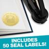 Custom Library Embosser Stamp - EMB081 - Includes 50 Gold Seals - Perfect for Customizing Books, Ex Libris, Personalized Journals and More. view 2