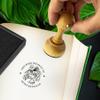 Custom Wood Library Hand Stamp - Style 077 - Great for Customizing Books, Ex Libris, Personalized Journals and More. view 2