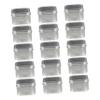 HOODANCOS Storage Tins Lids 15pcs Metal Square Tins Window Lids for Candle Making Diy Projects view 1