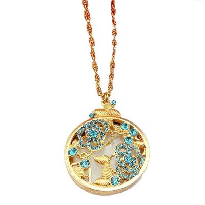 HOMOMOSS Magnifier Handheld Magnifier 10x Folding Magnifying Glass Necklace Accessories Magnifying Mirror Carved Design Magnifying Lens for Home Learning Reading and Fault Finding
