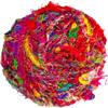 Recycled Sari Silk Yarn - Bulky Yarn - Multicolor Ball (85 Yards, 100 Grams) | Great for Knitting, Crochet, Weaving (Pack of 5) view 2