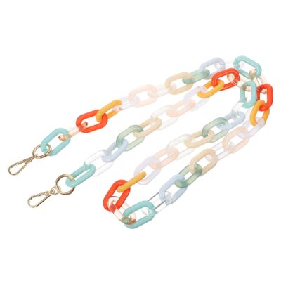 CORHAD Double-end Clasp Acrylic Purse Chain Replacement Colorful Handbag Strap for Shoulder Bags DIY Multi-use Bag Chain for