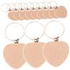 PLAFOPE 12pcs Unfinished Keychain Blanks for Crafting Smooth Polished Wooden Key for Custom Engraving Personalization Lightweight Craft Supplies view 1