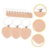 PLAFOPE 12pcs Unfinished Keychain Blanks for Crafting Smooth Polished Wooden Key for Custom Engraving Personalization Lightweight Craft Supplies view 2