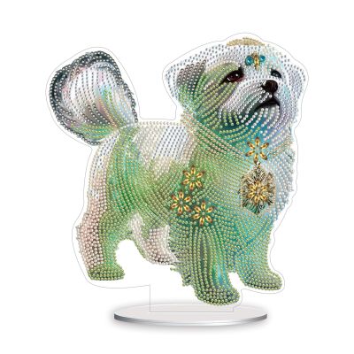 Twelve Zodiac DIY Point Diamond Ornaments for Adults, Art Painting Creative Design Home Decoration Tabletop Ornaments for Home Decor Office Decor (Single Side Point Diamond)-#11-Dog