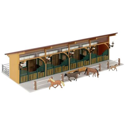 FALLER 130597 H0 Horse Stable with 4 Horses